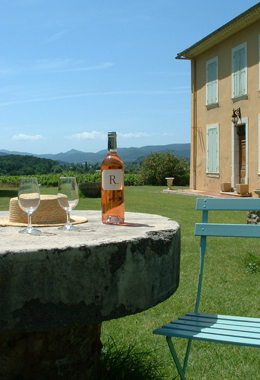Wine on table